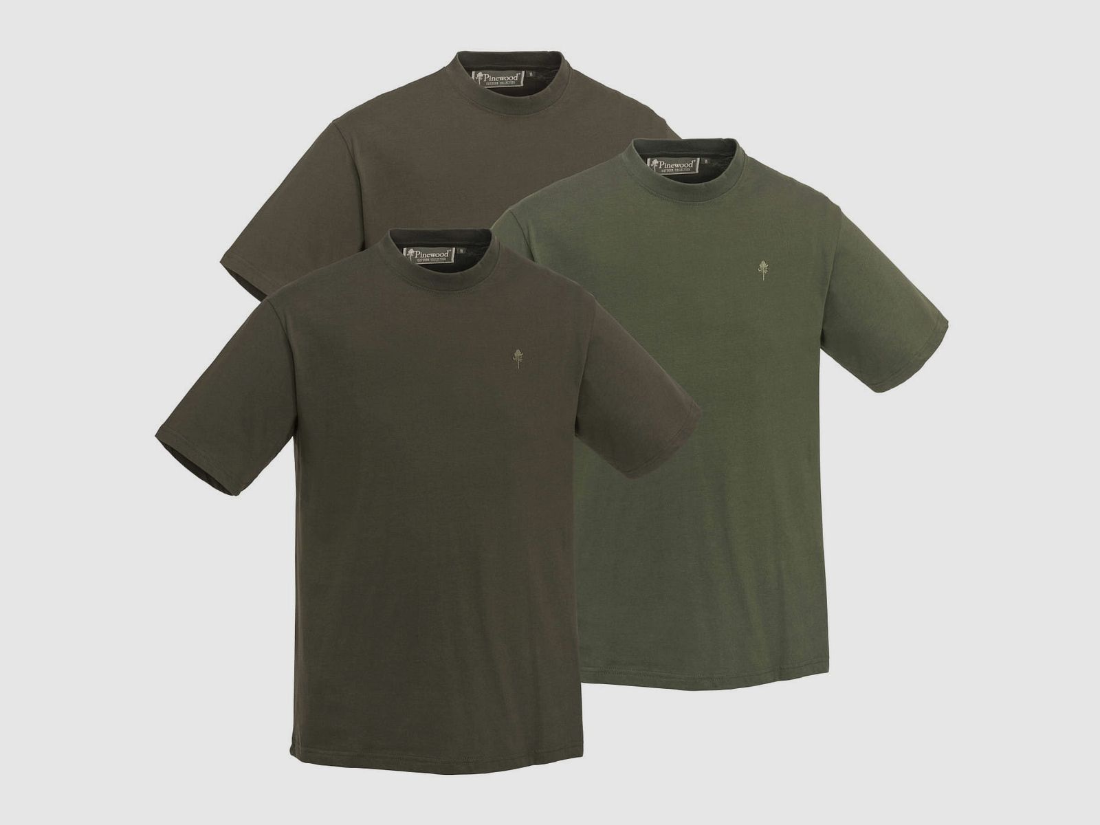 Camiseta paquete de 3 5447- GREEN/H.BRO/KHAK-M, imagen 1 de 5