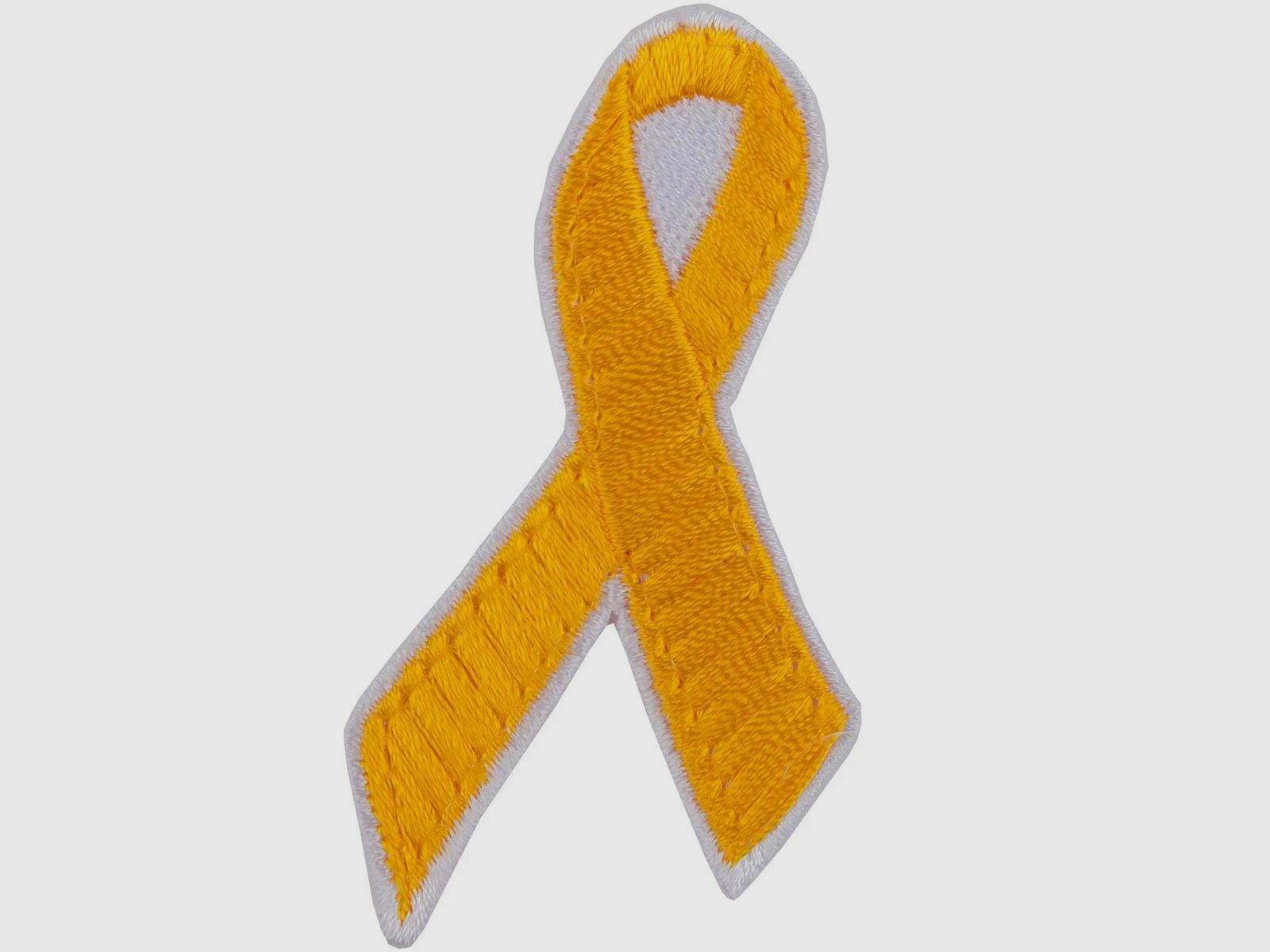 Café Viereck Patch gelbe Schleife