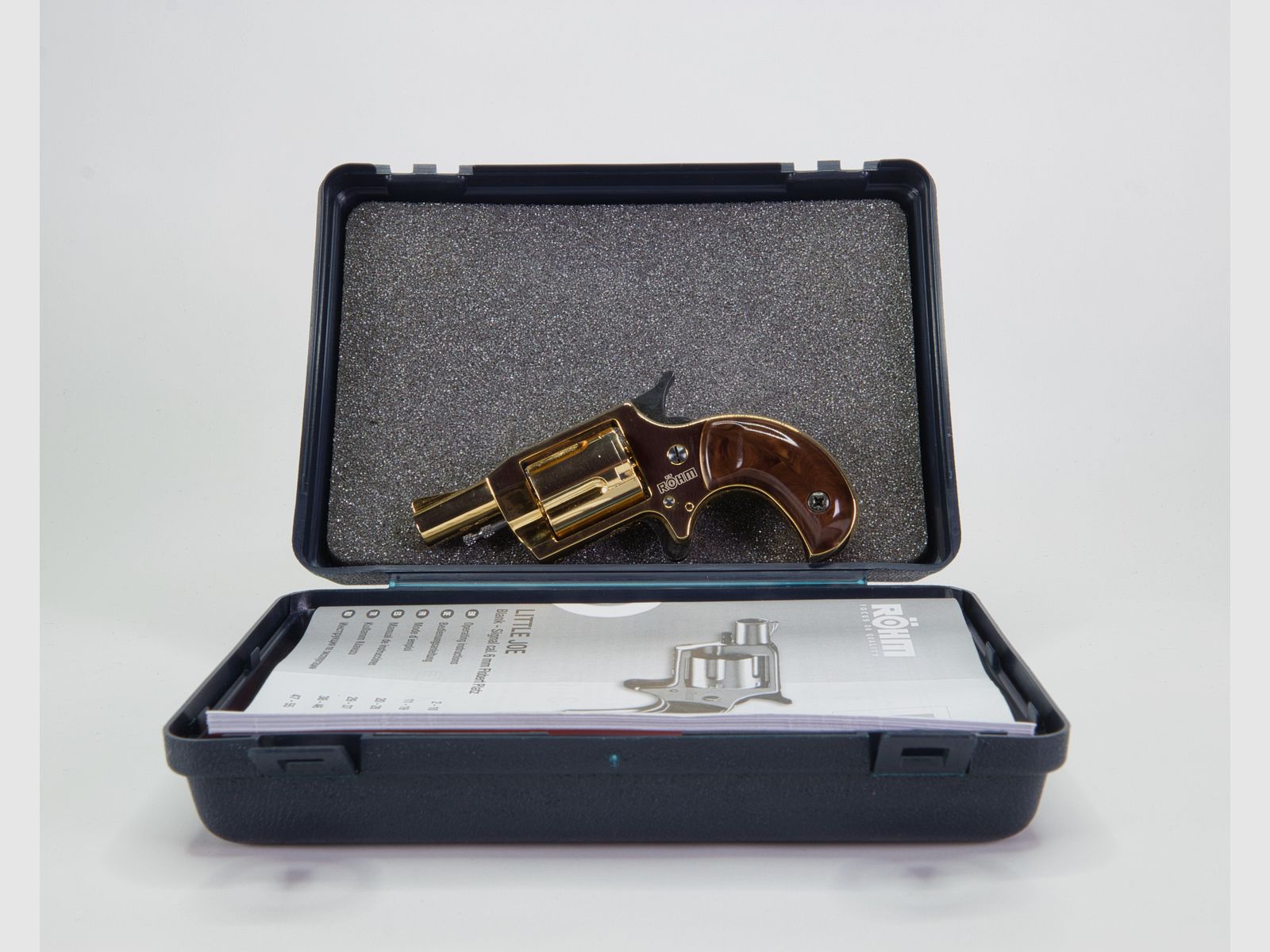 Röhm Little Joe blank firing revolver caliber 6mm Flobert Gold Edition