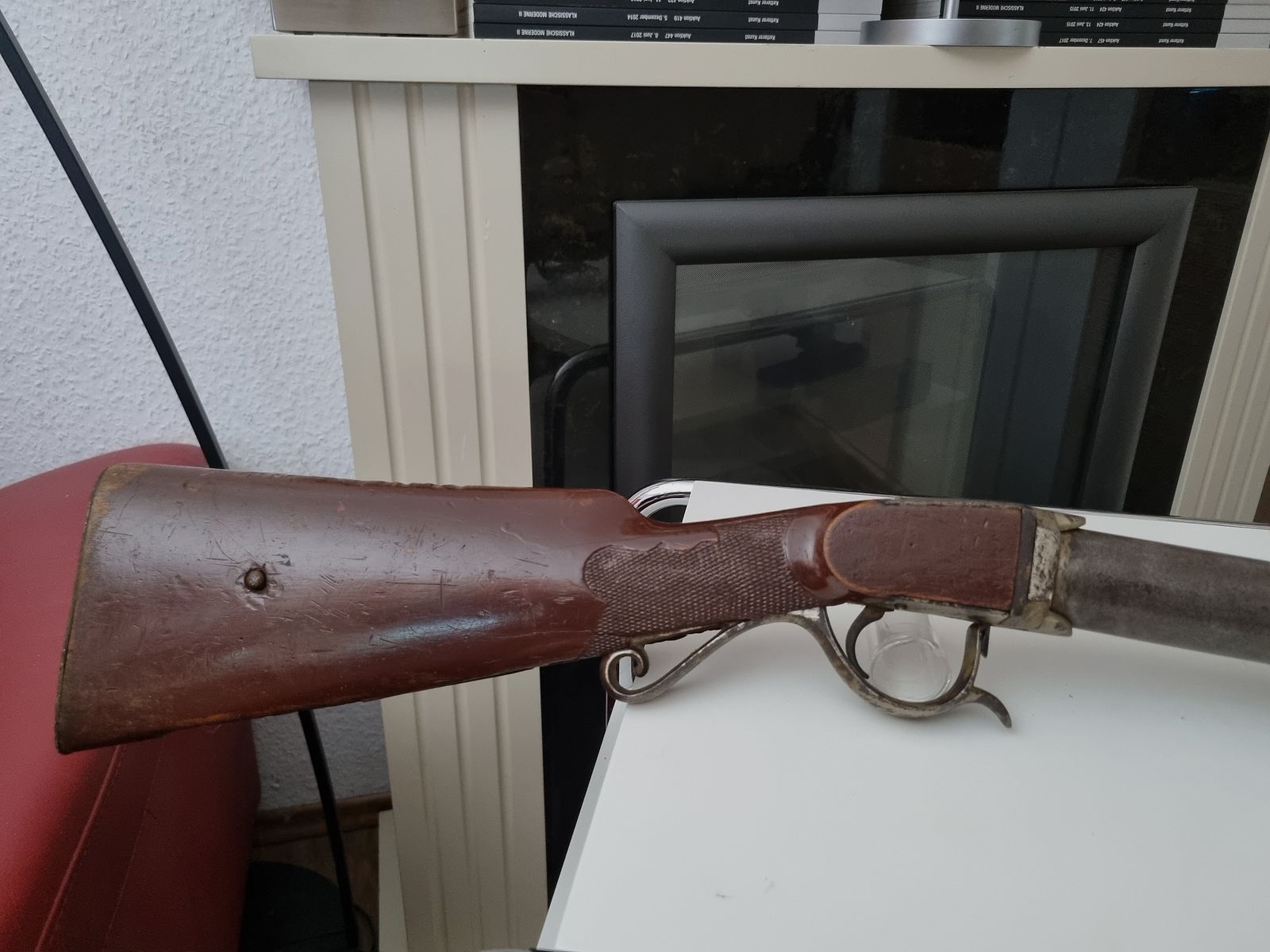 Antique air rifle presumably Oscar Wills