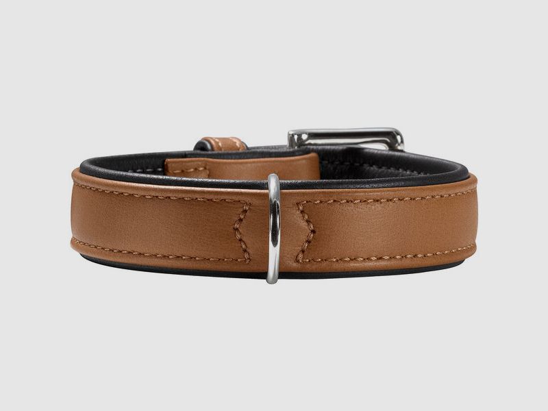 Hunter Halsband Canadian Elchleder in Cognac/Schwarz, Bild 1 von 4