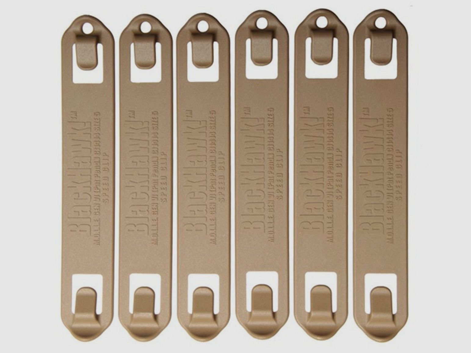 Schnellclips BLACKHAWK! S.T.R.I.K.E. oder PALS/MOLLE coyote (6 St.) – 5"