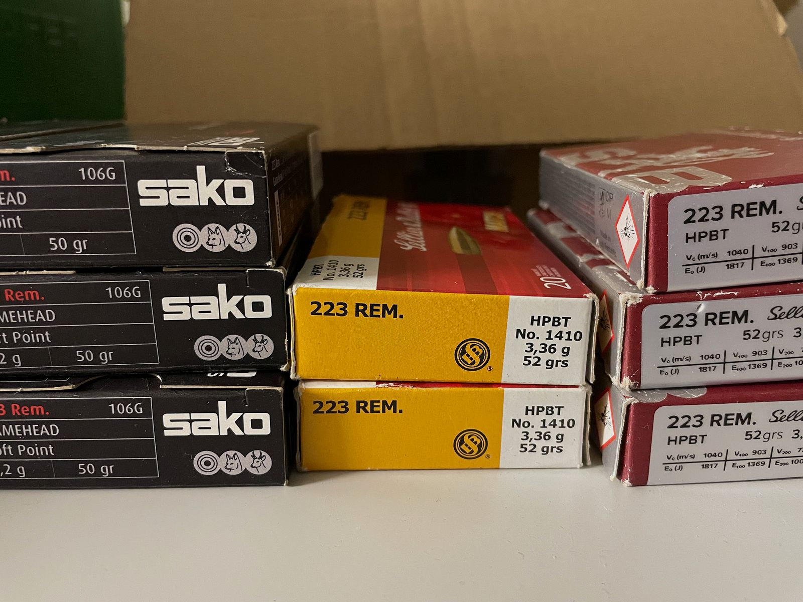 223 Rem Munition 326 Schuss für Jagd und Sport  (Sako, S&B, Magtech)