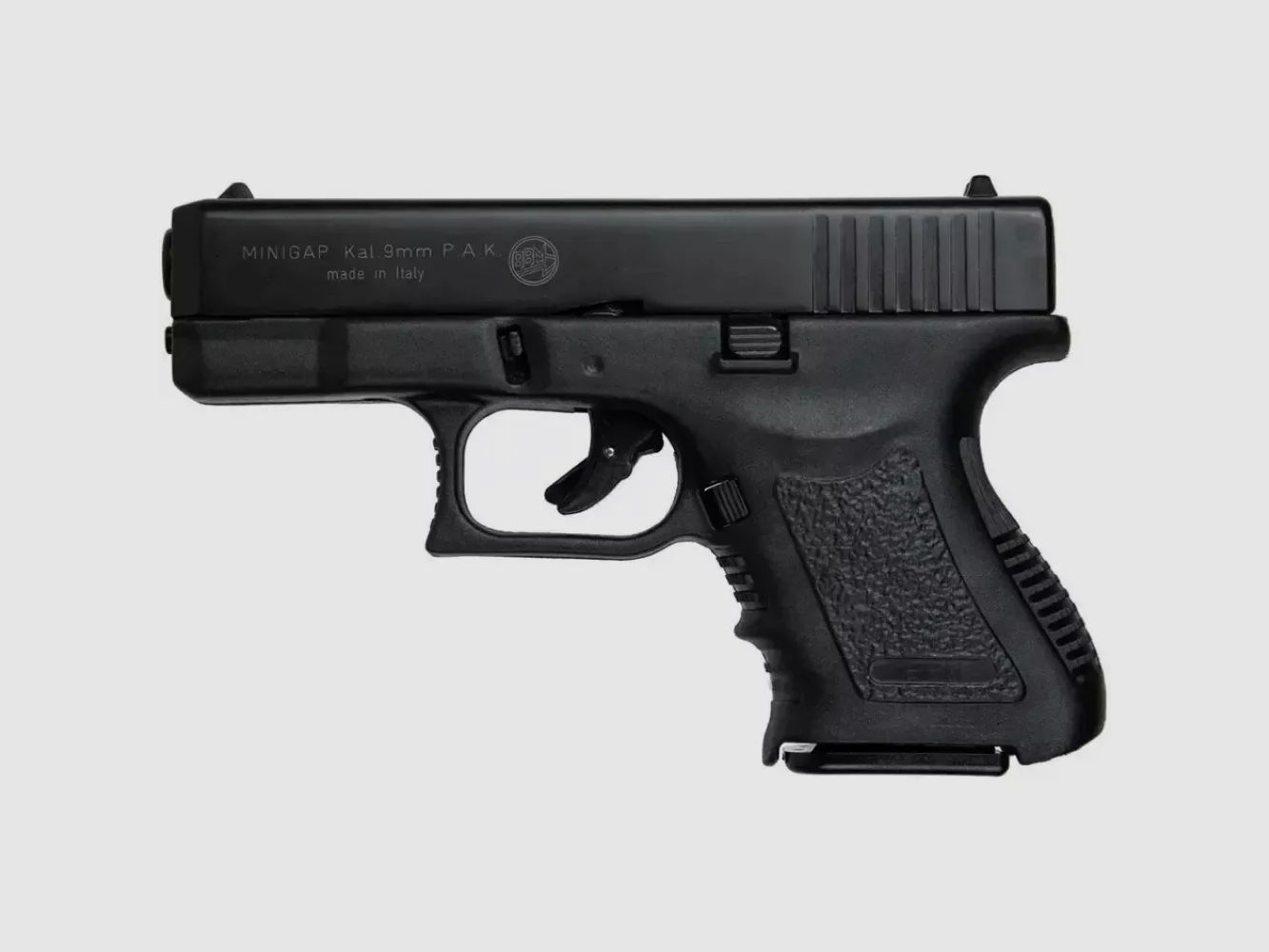 BRUNI Mini GAP 9 mm P.A.K. – Glock 26 Style – Kompakte Schreckschusspistole – EU-weiter Versand