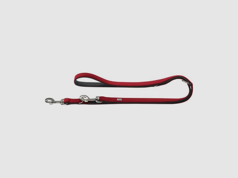 Hunter Verstellbare F?hrleine Softie Rot/Schwarz L max. 200 cm, B 1,5 cm