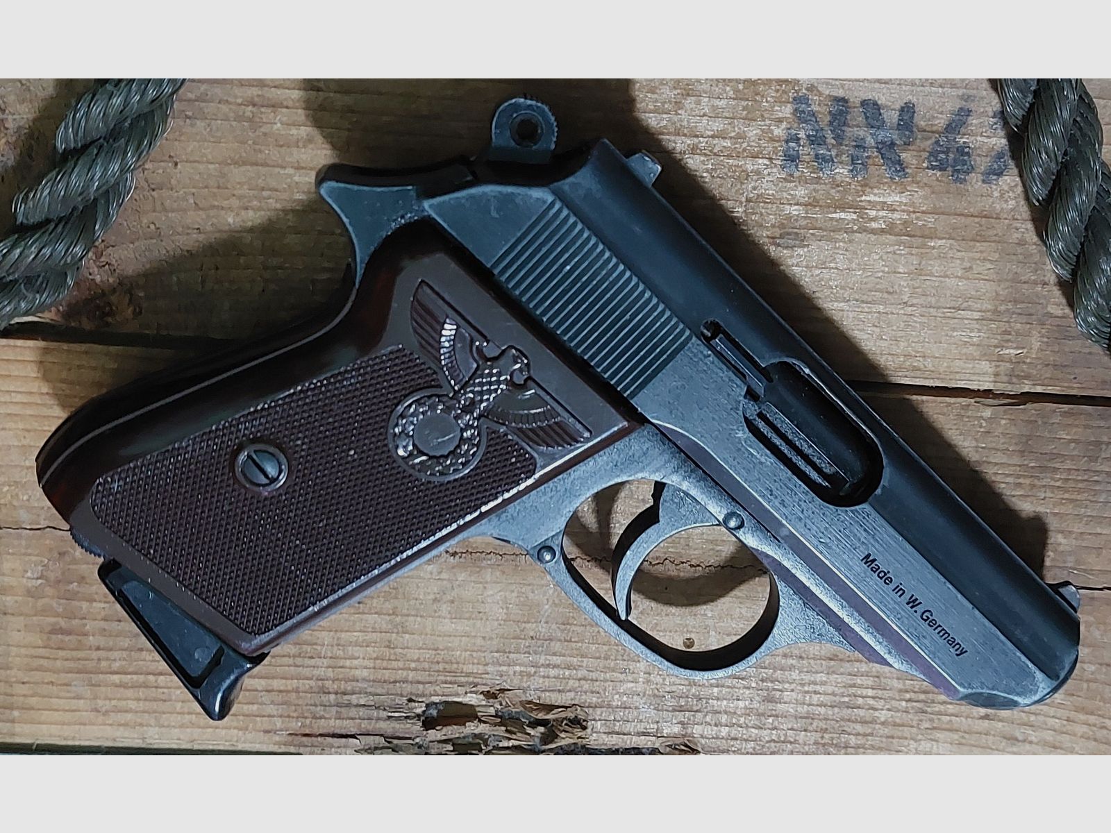 ⚠️SELTEN!⚠️ PERFECTA "El Alamein" Schreckschuss Pistole 8 mm P.A.K (PTB 196/2)