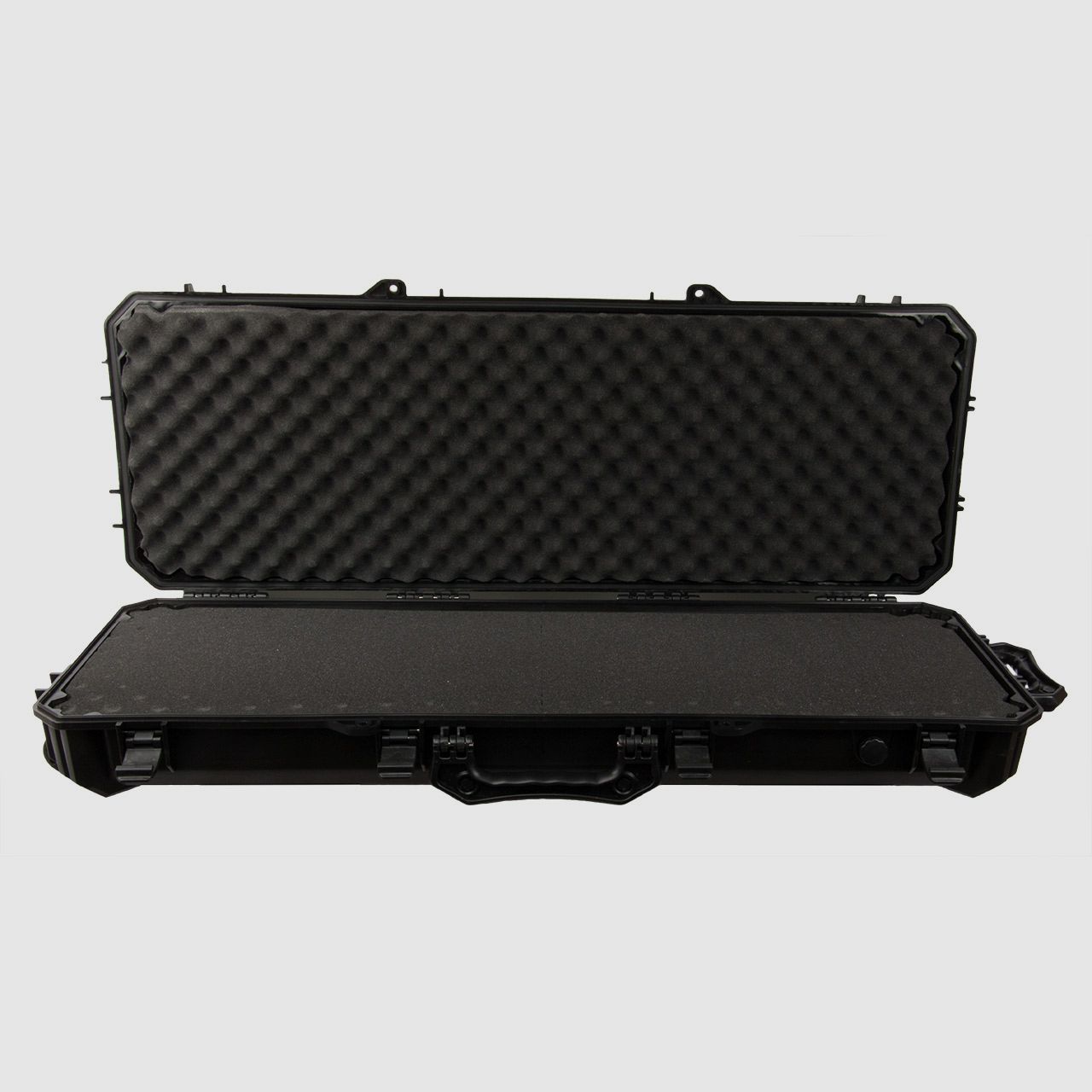 Gewehrkoffer Transportkoffer ASG Tactical 103 x 34,5 cm Kunststoff Schaumstoffeinlage 4 SchnappverschlĂĽsse Kofferrollen schwarz