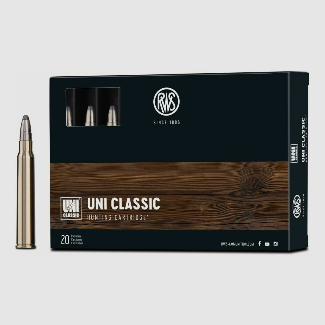 RWS UNI Classic 11,7g/180grs, 20er .30RBlaser