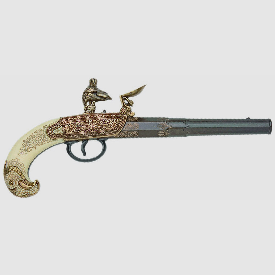 Pistola de chispa rusa siglo XVIII