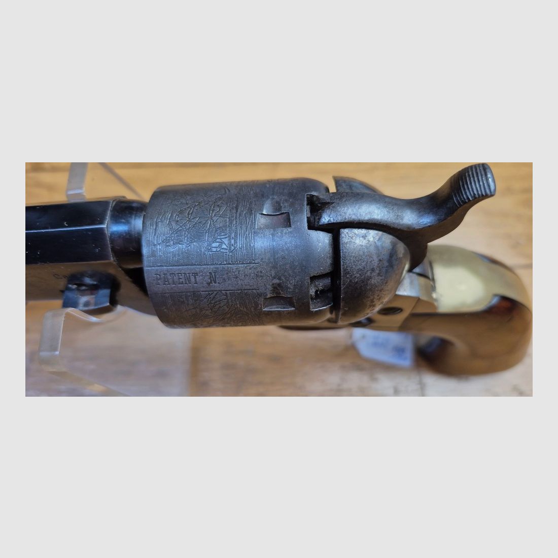 Guter Revolver Colt 1851 Navy — Kal.36 Schwarzpulver (PN) — Herstellung Uberti Gardone (Zahnrad-Logo Stempel 1969) — Guter Lauf Gute Mechanik — BE+, Bild 15 von 24