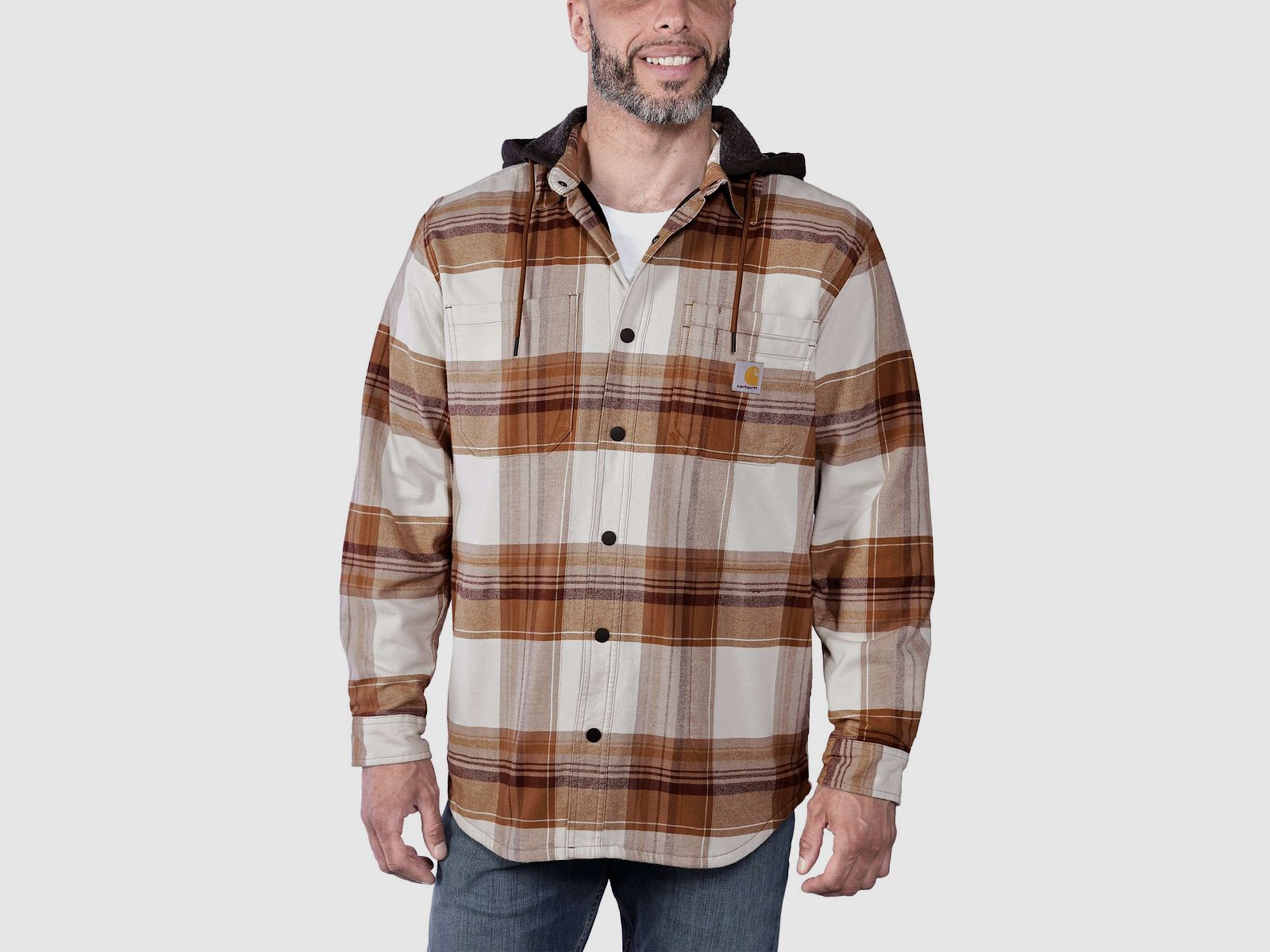 Carhartt Giacca Camicia Flanella Foderata Uomo Carhartt® Marrone XL
