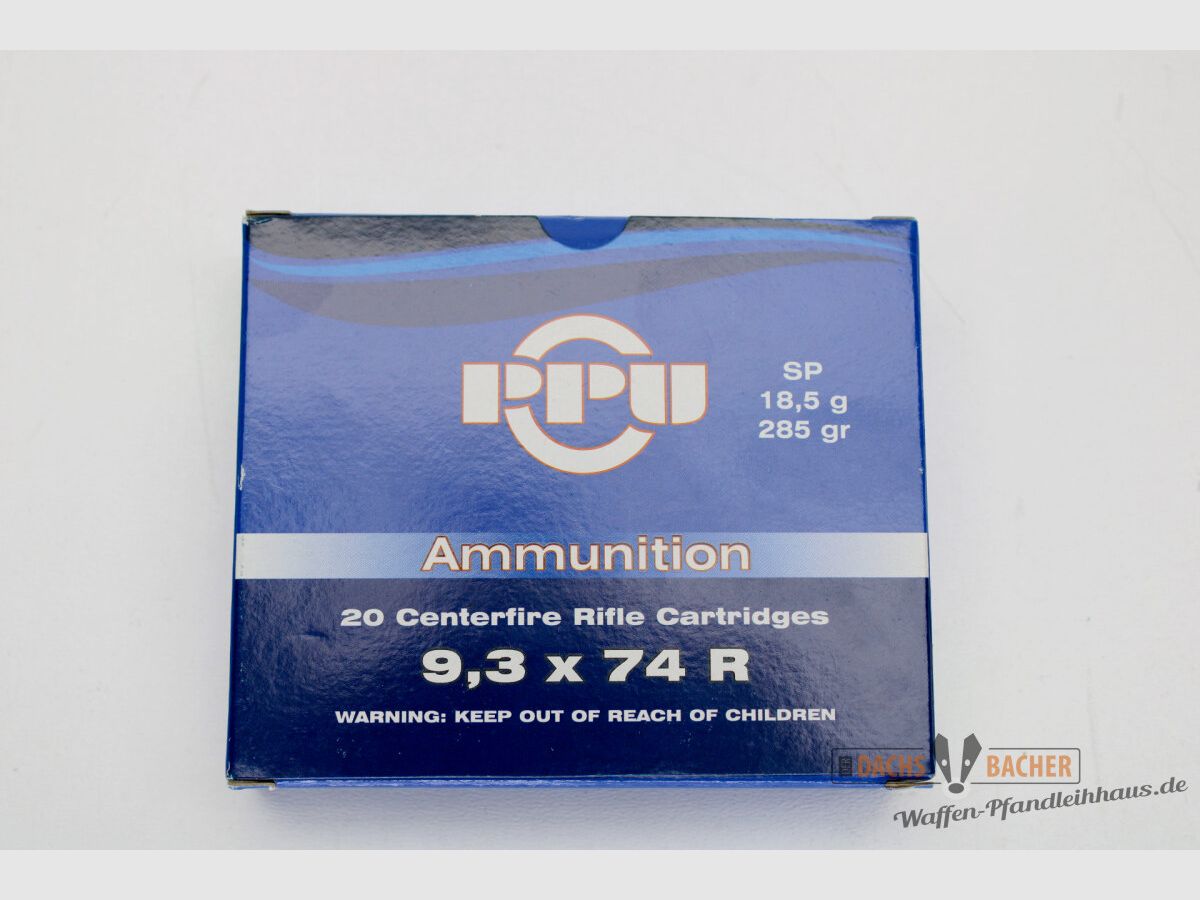 PPU Privi Partizan 9,3x74R 18,5g/285gr SP Teilmantel 20 Schuß