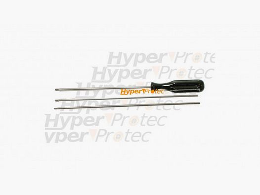 3 cleaning rods made of steel for caliber 5.5 mm