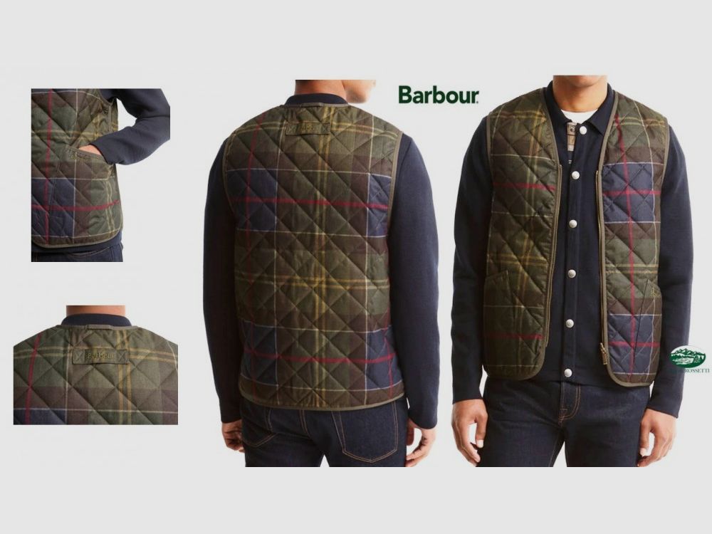 BARBOUR Gilet matelassé en tartan