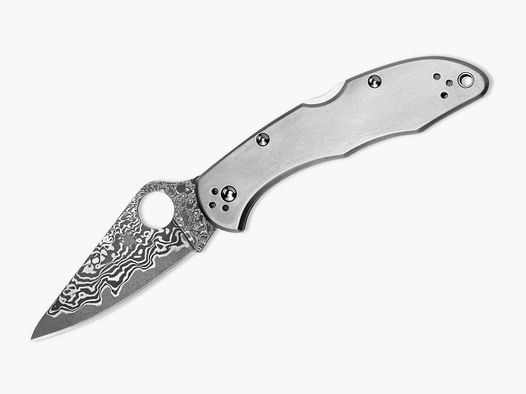 Taschenmesser Delica 4 Titanium Damascus ein edles Damast