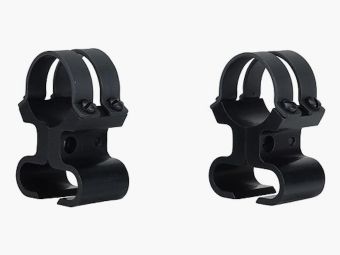 Weaver Steel Lock Tip-Off See-Thru Ring Mount 4-Screw Cap 3/8" Grooved Receiver matte black 25.4mm