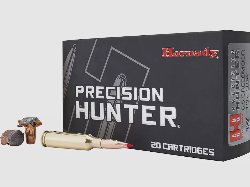 HORNADY - Munition 6,5 Creedmoor ELD-X 9,3g/143grs. Precision Hunter