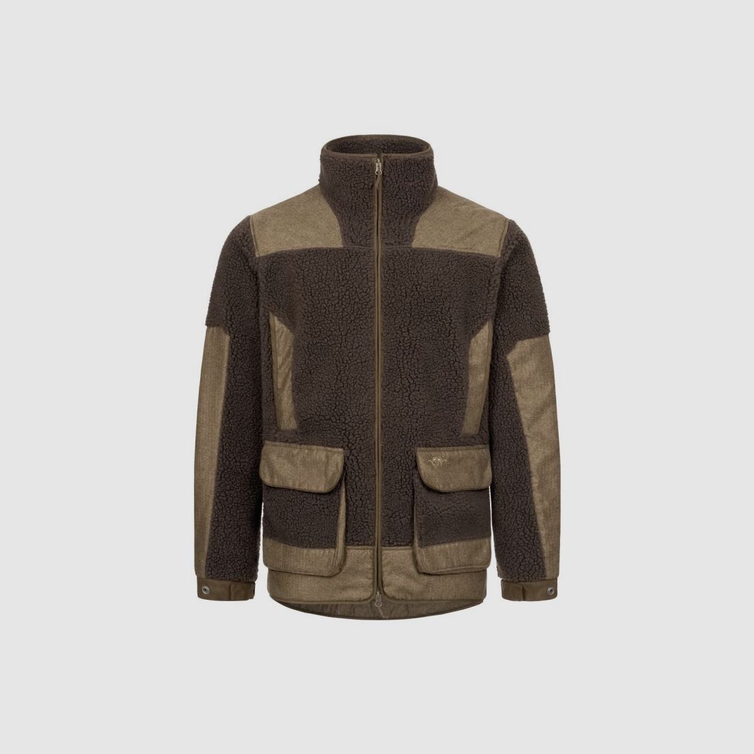 Blaser Sherpa Fleece Jacke dunkelbraun