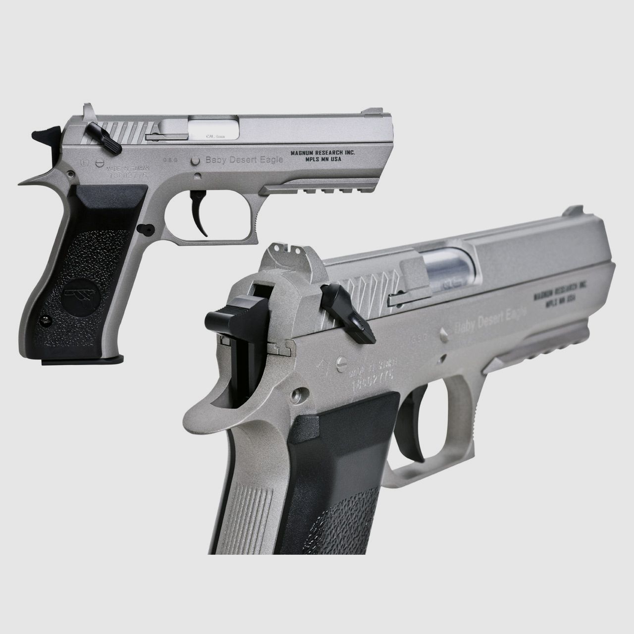 CO2 Softairpistole Baby Desert Eagle, Non Blow Back, silbergrau-schwarz, Kaliber 6 mm BB (P18)
