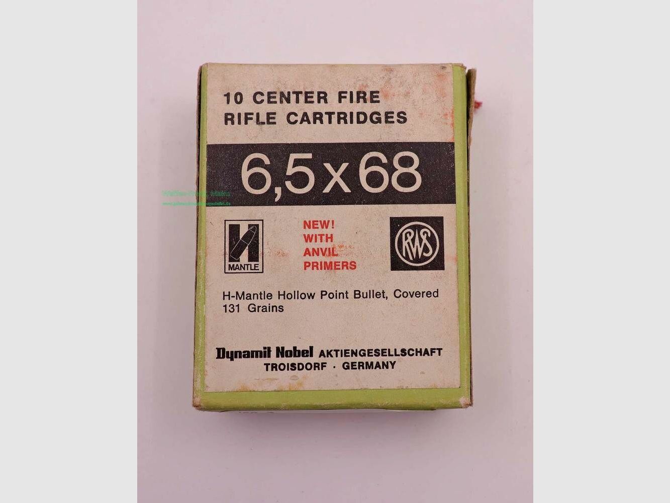 RWS (WZd.Fa.Rottweil) cartouches de fusil 6,5x68