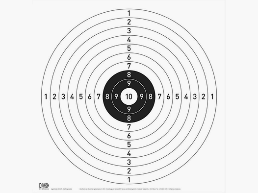 DJV-Jagdscheibe (10er-Ringscheibe, 50m)