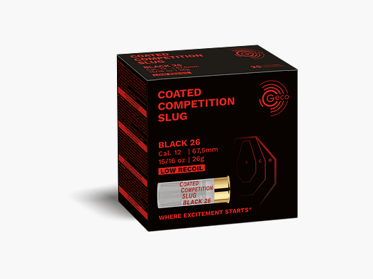 Geco Coated Competition Slug Black 26 12/67.5 - 25 pcs.