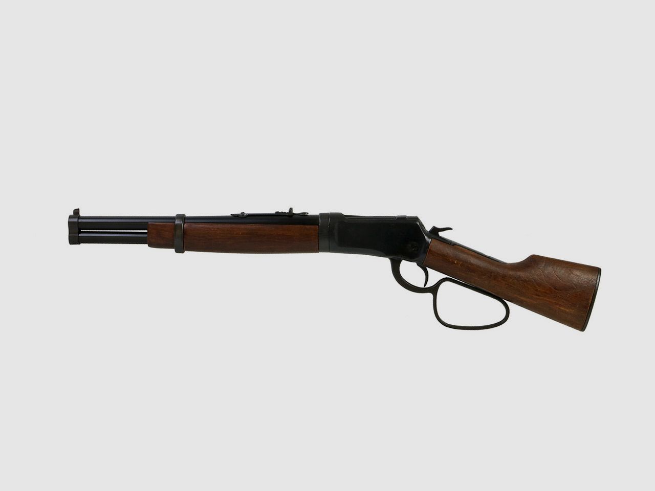 Deko Westerngewehr Kolser Winchester Mare s Leg 26 Zoll realistisches Repetieren mit HĂĽlsenauswurf LĂ¤nge 67 cm schwarz