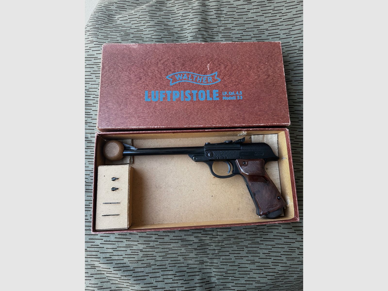 Pistola de aire Walther LP 53 James Bond 4,5mm OVP