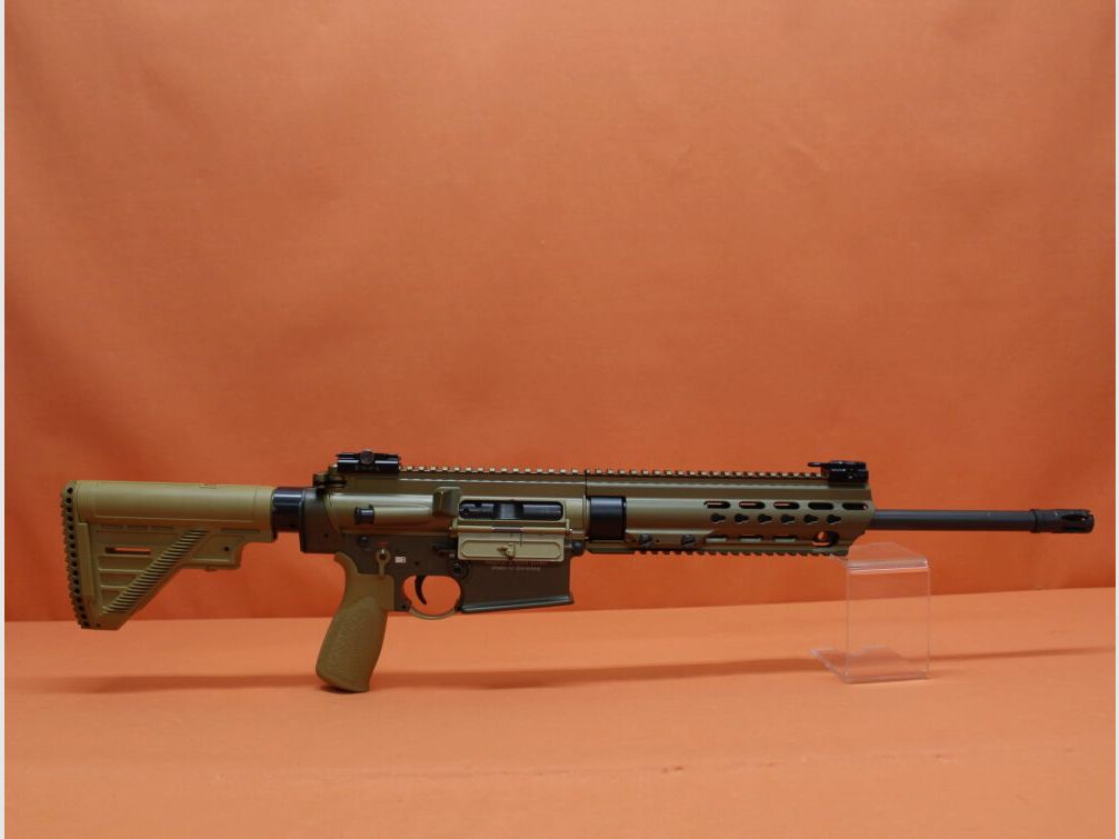 Heckler&Koch Ha. Geweer .308Win Heckler&Koch/H&K MR308 A3 16,5" loop RAL8000 HKey, Gas-piston-systeem HK417/G28