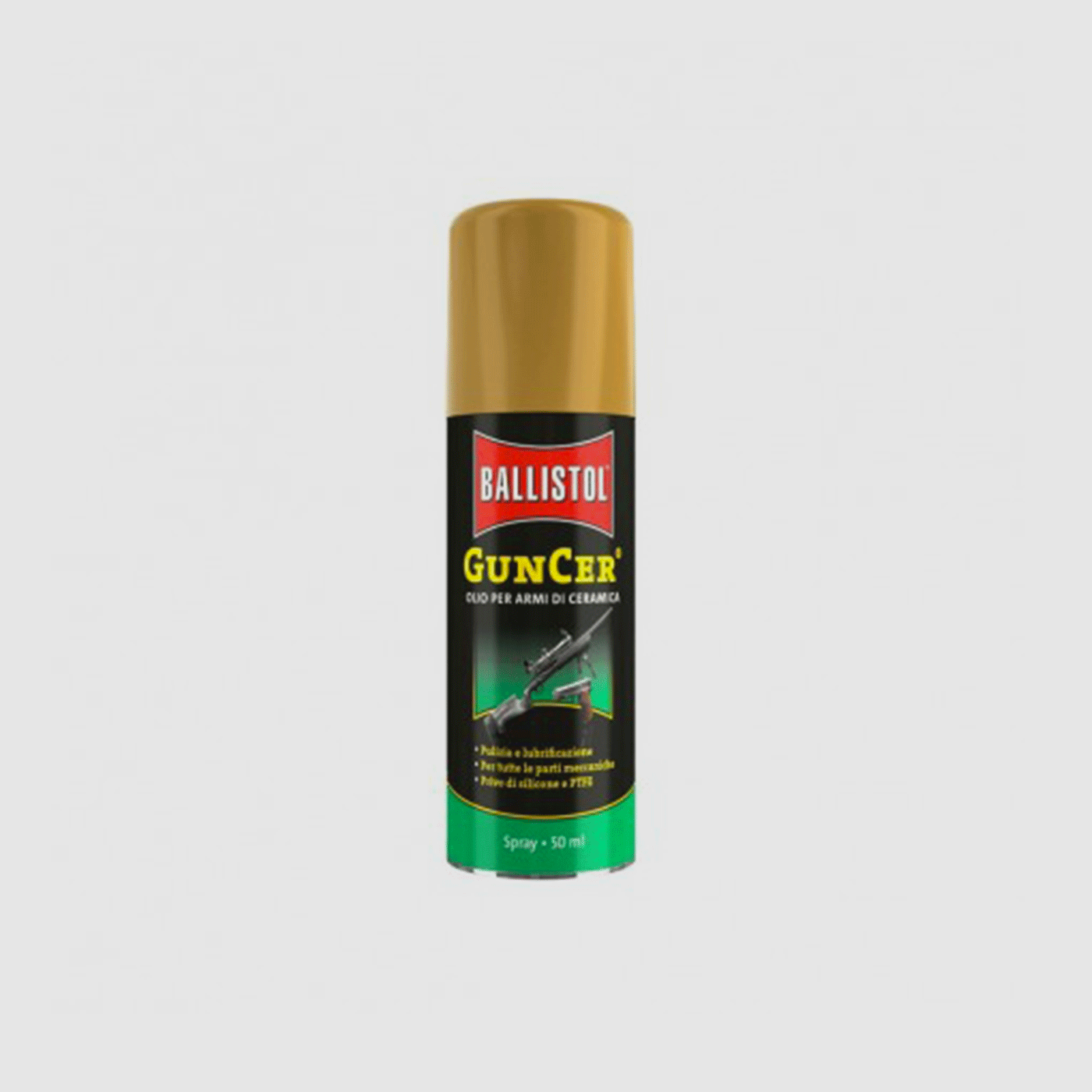 BALLISTOL – GUNCER SPRAY OLIO PER ARMI CON ADDITIVI DI NANO-CERAMICA 50ml