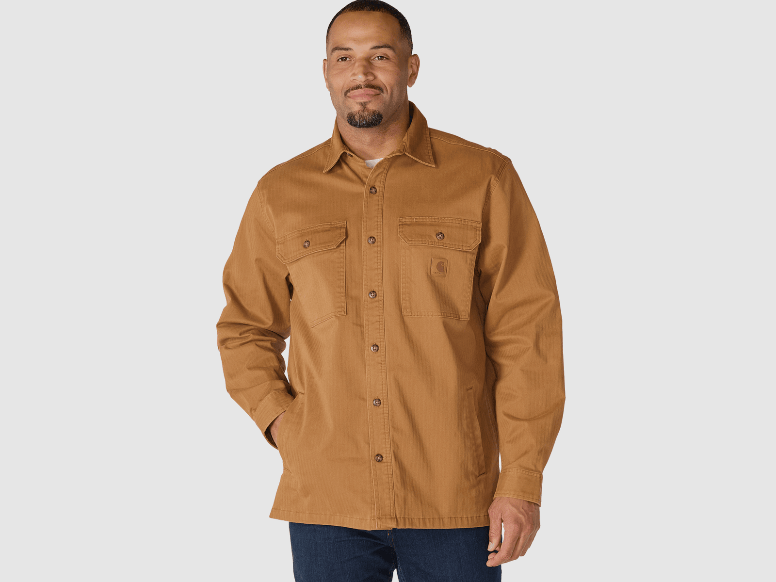 Carhartt Newcastle Shirt Jac Men Carhartt Brown S