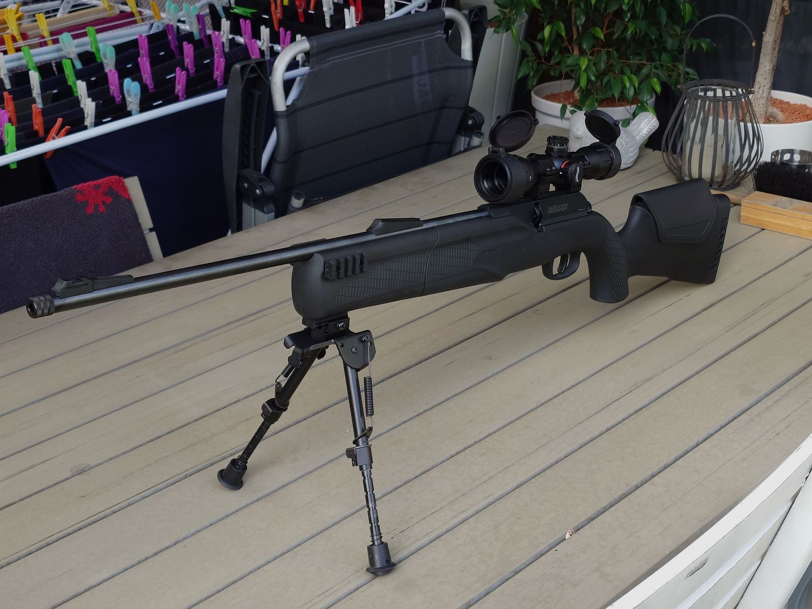 Umarex 850 m2 with CO2 adapter and Walther scope + lots of accessories