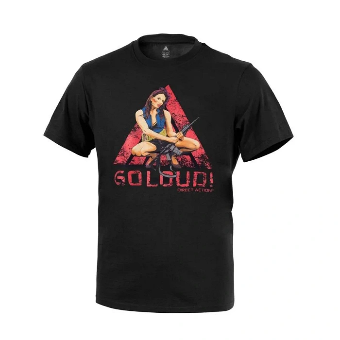 T-Shirt Helikon "Direct Action Girl" - Bawełna - Czarny-Black (TS-DGLG-CTN-BLK, zdjęcie 1 z 4