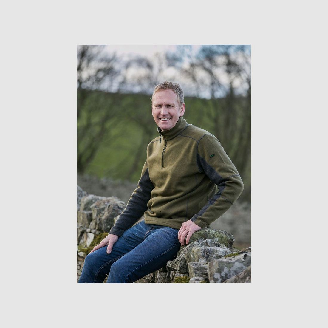 Ridgeline Herren Langarm Shirt TRAILTOP - olive / grey