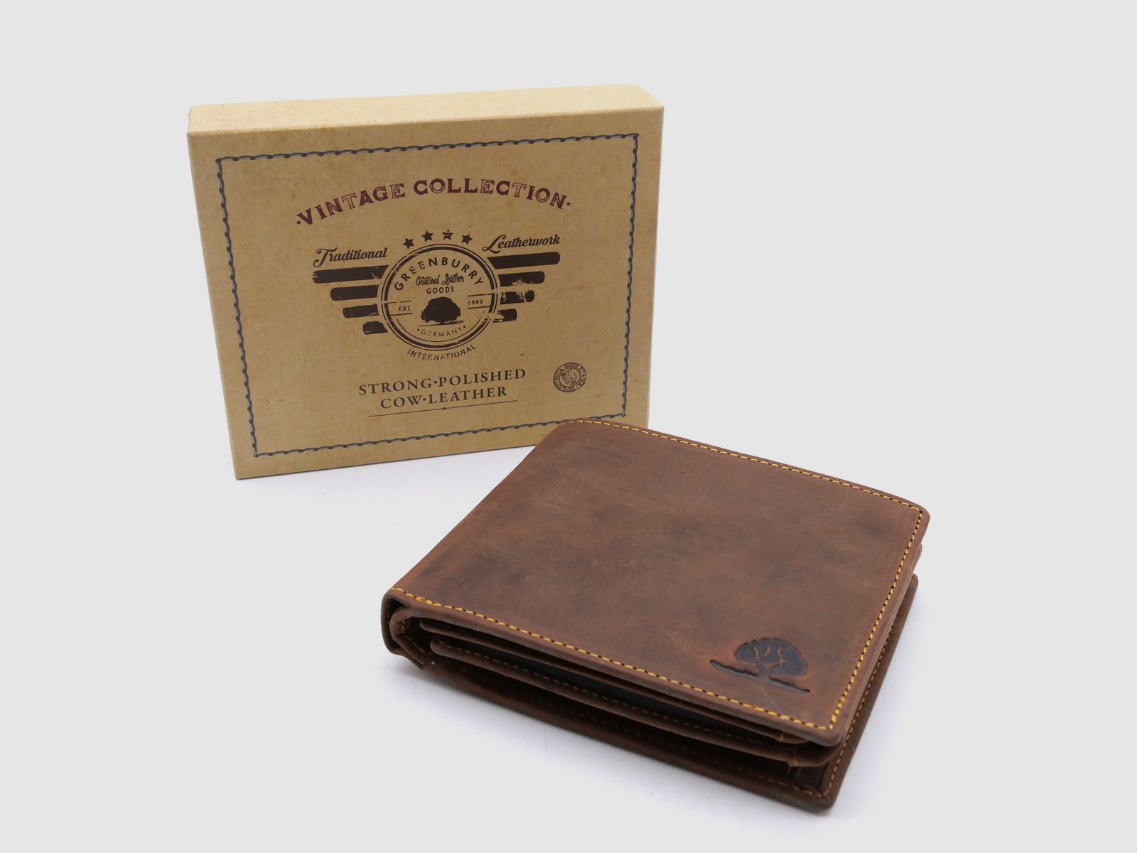 Greenburry 1796-25 Vintage Collection Leder Geldbörse Portemonnaie Save RFID