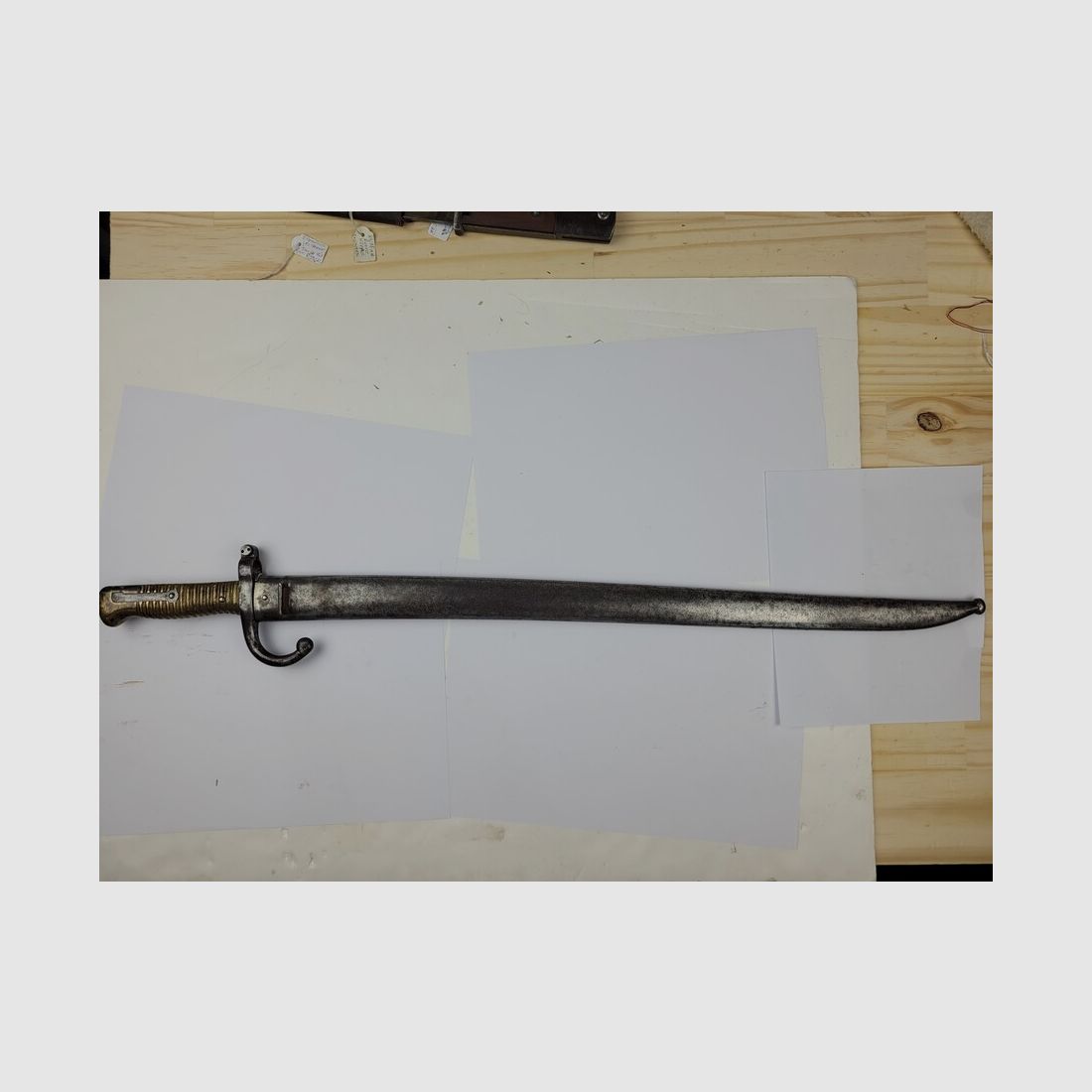 Seltene Bajonett-Säbel Chassepot Mod. 1866 – Stehelin & Cie – mit Nummer – exzellenter Zustand Eines der seltensten, Bild 2 von 14