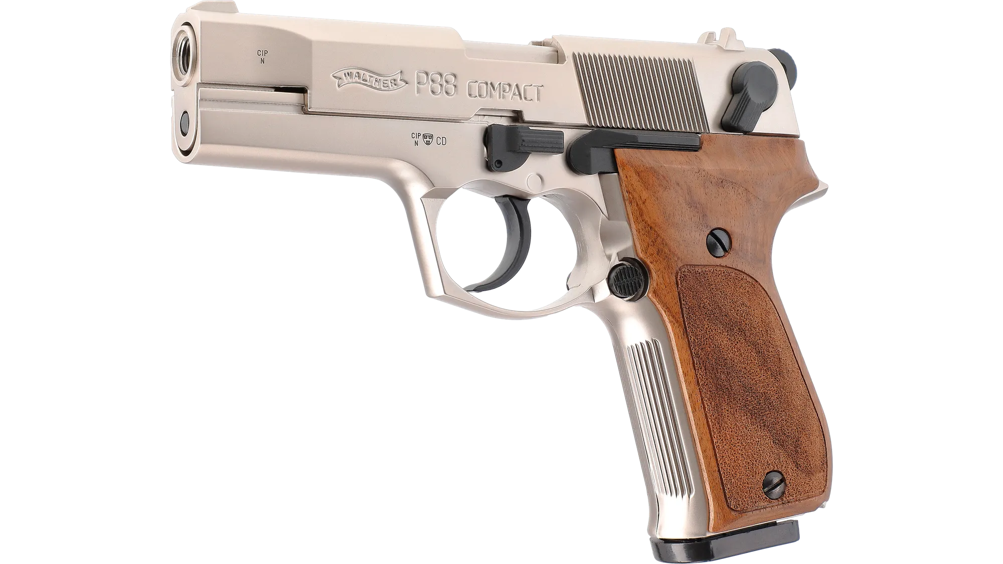 Walther P 88, Nikkel/Hout, afbeelding 2 van 2