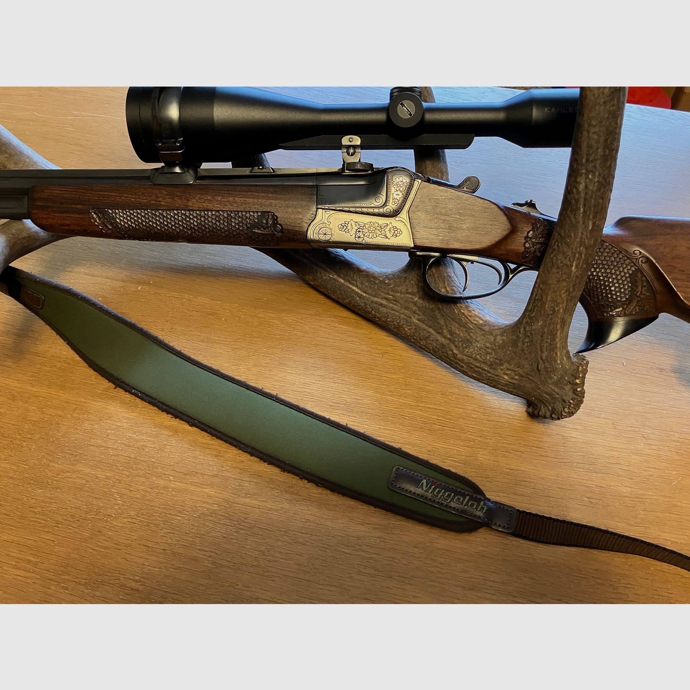 KRIEGHOFF TECK Bockbüchsflinte cal 30.06 + 20/76, mit ZF Kahles 8 x 56 Absehen 4 mit Leuchtpunkt, Schaftmagazin, sehr guter Zustand!