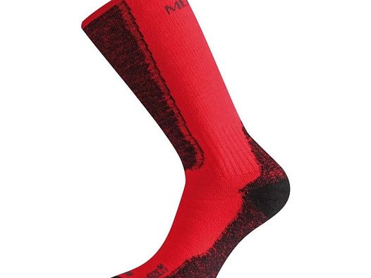 Lasting Warme Merino WSM Trekking-Socken Rot    S (EU 34-37)