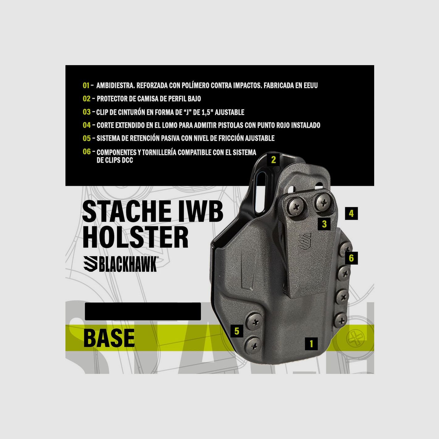BLACKHAWK! Stache IWB Holster Walther PDP 4", image 5 sur 5