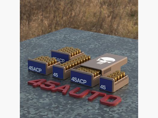 Filamelt Munitionsbox / Ammo Box .45 ACP (Automatic Colt Pistol) – Patronenbox für 50 Schuss, Made in Germany