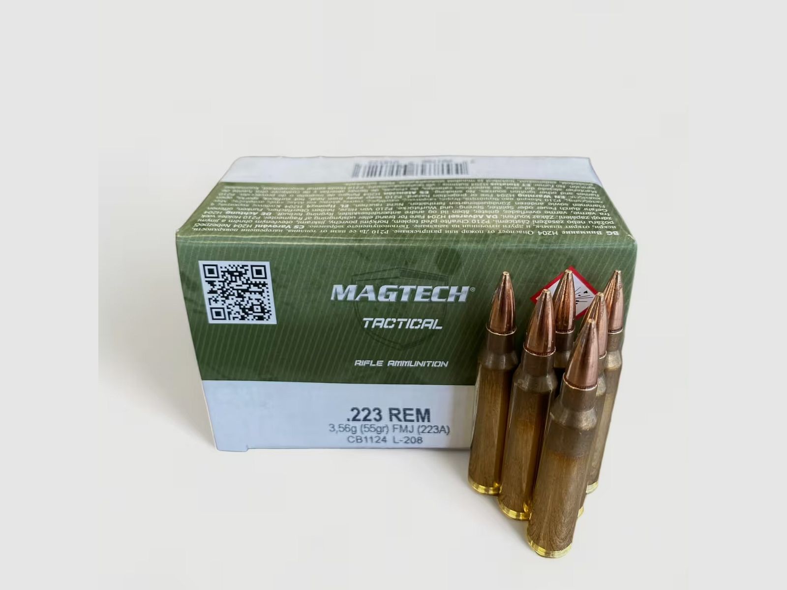 30x Magtech .223 Rem. FMJ 3,6g/55grs. 1500 schoten