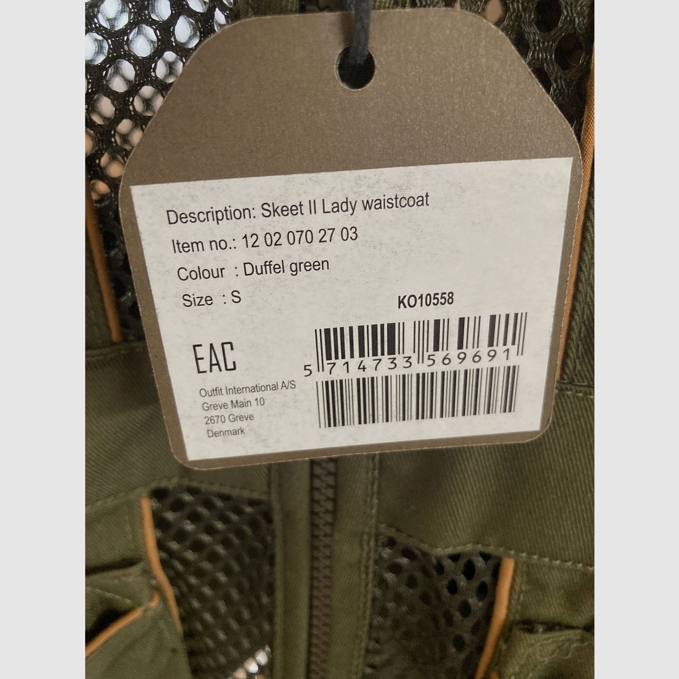 Flintenweste Seeland Damen Gr. S neu 