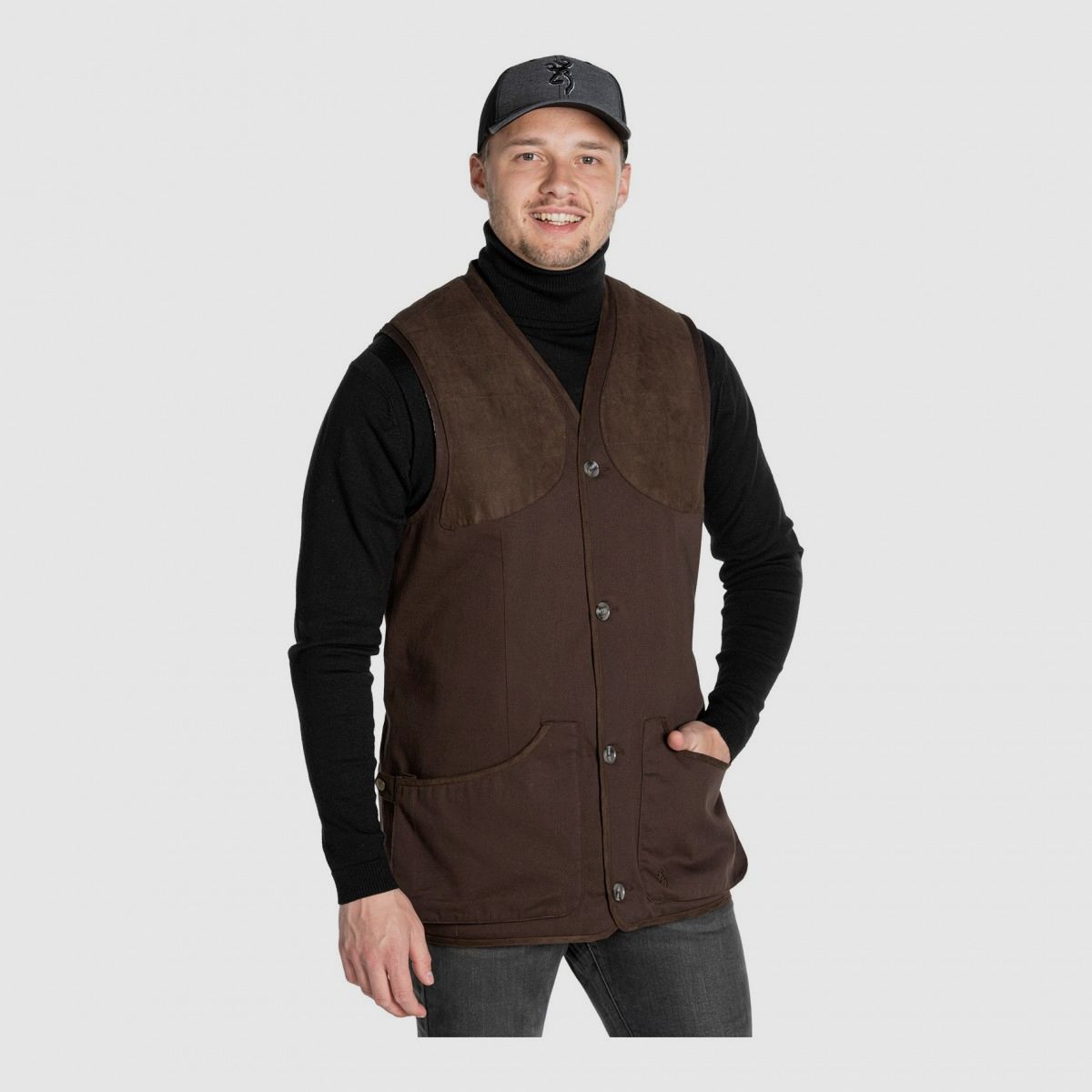 Gilet de chasse, Browning, Norfolk, marron foncé, L, image 2 sur 2