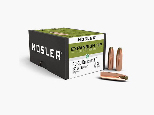NOSLER E-TIP PROIETTILI DA CACCIA SENZA PIOMBO - .30-30 - 150gr.