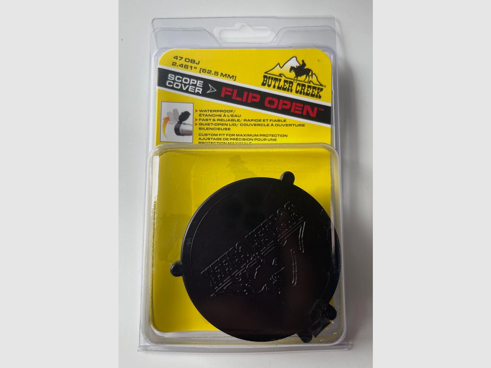 Butler Creek 30470 Flip Open Objectives Pokrywa obiektywu 47 OBJ 62,5mm