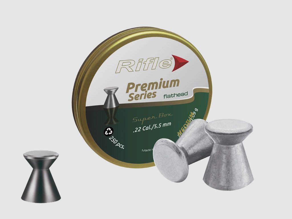 Flachkopf Diabolos Rifle Ammunition Premium Series Flathead SB Kaliber 5,5 mm 1,09 g glatt 250 StĂĽck