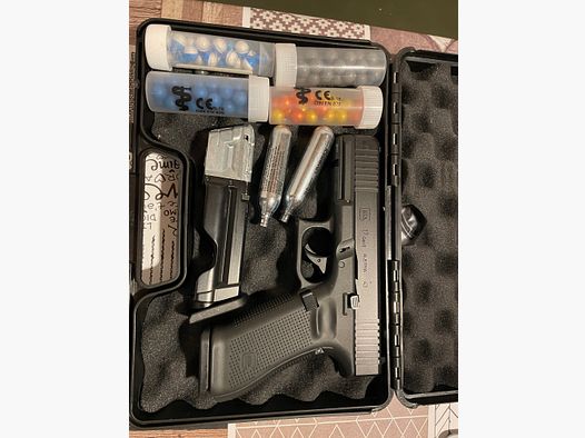 Umarex Glock 17 Gen 5 T4E Kal. .43 mit 5 Joule und umfangreichem Zubehör und Reservemagazin