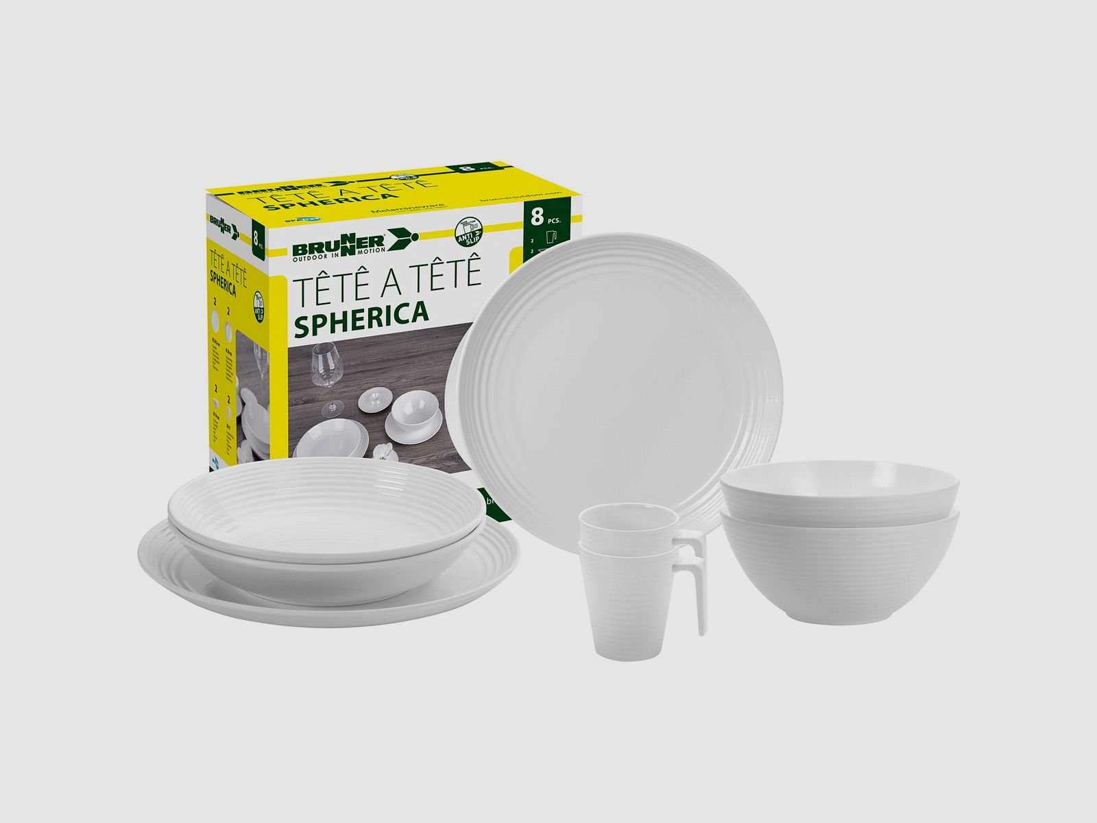 Set di piatti Spherica, 8 pezzi