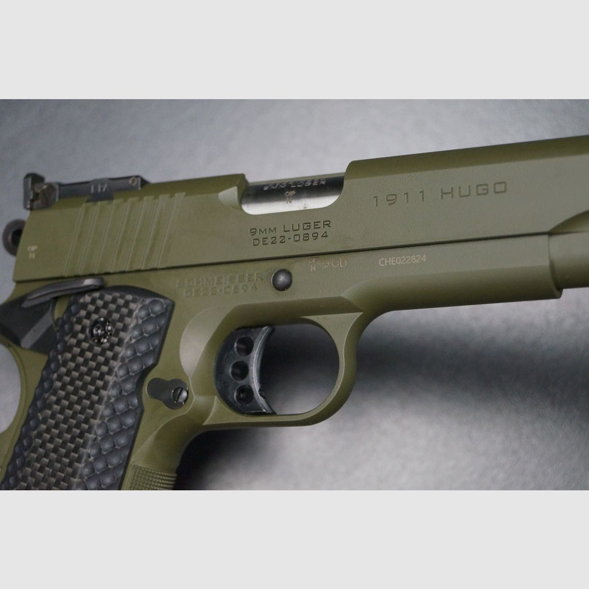 Schmeisser Hugo 1911 OD Green 9mm 6", image 2 of 10
